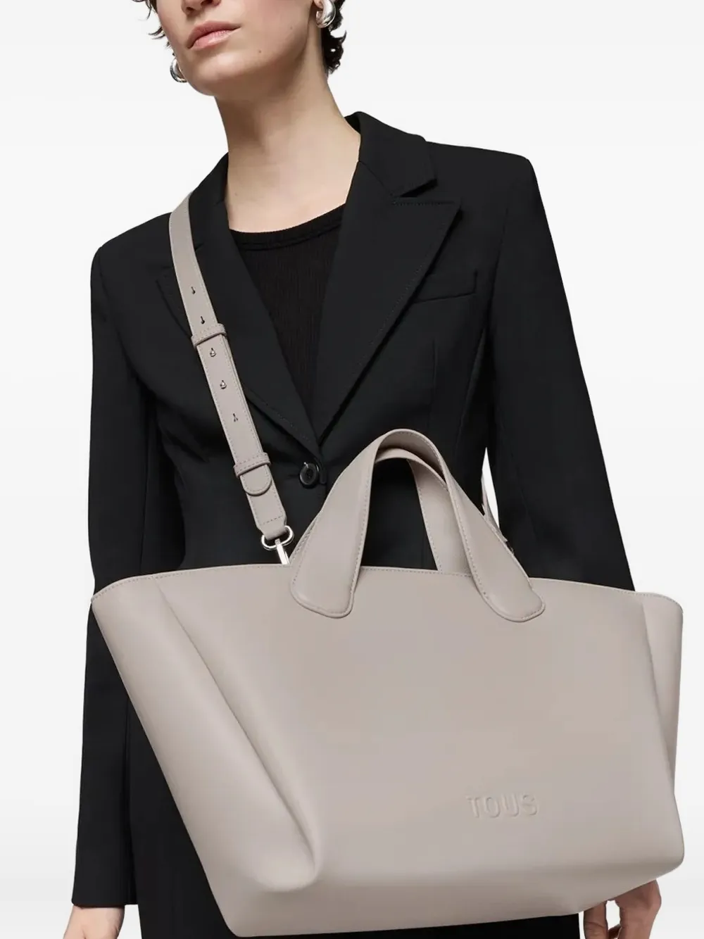 TOUS Shopper met logo-reliëf - Beige