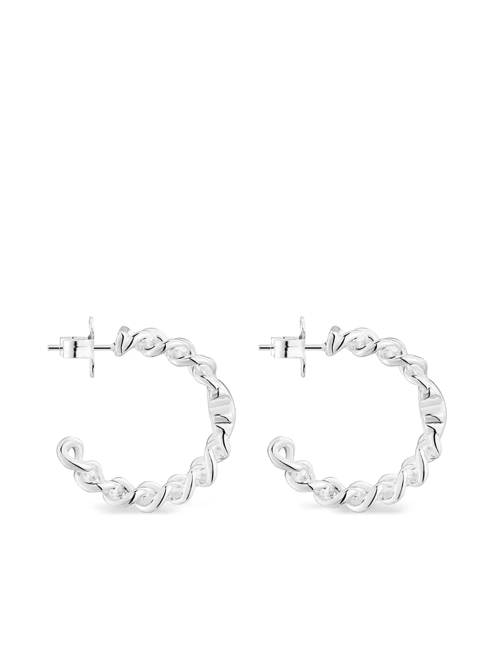 TOUS チェーンリンク フープピアス - シルバートーン TOUS チェーンリンク フープピアス - シルバートーン