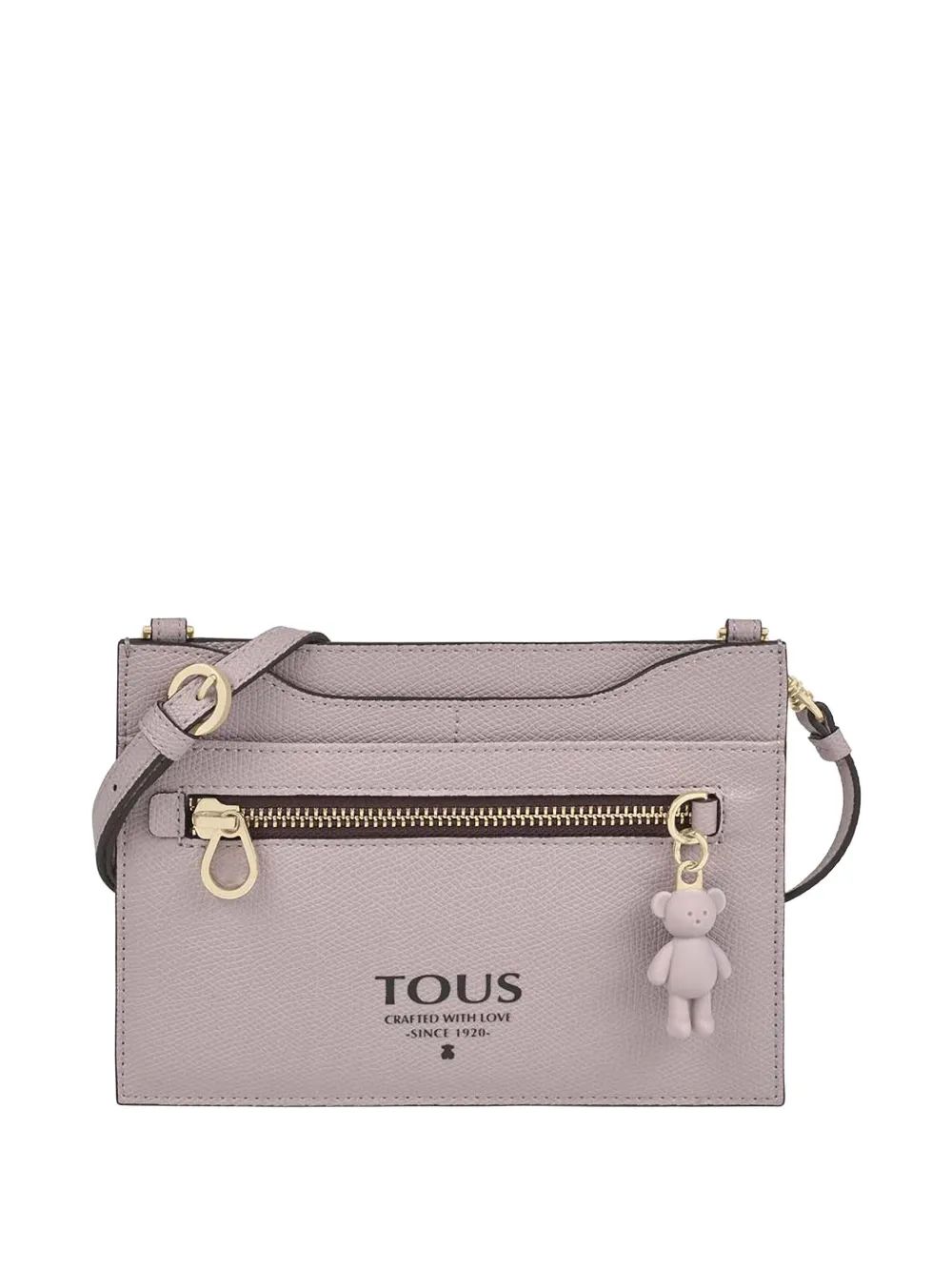bear-charm zip-top wallet