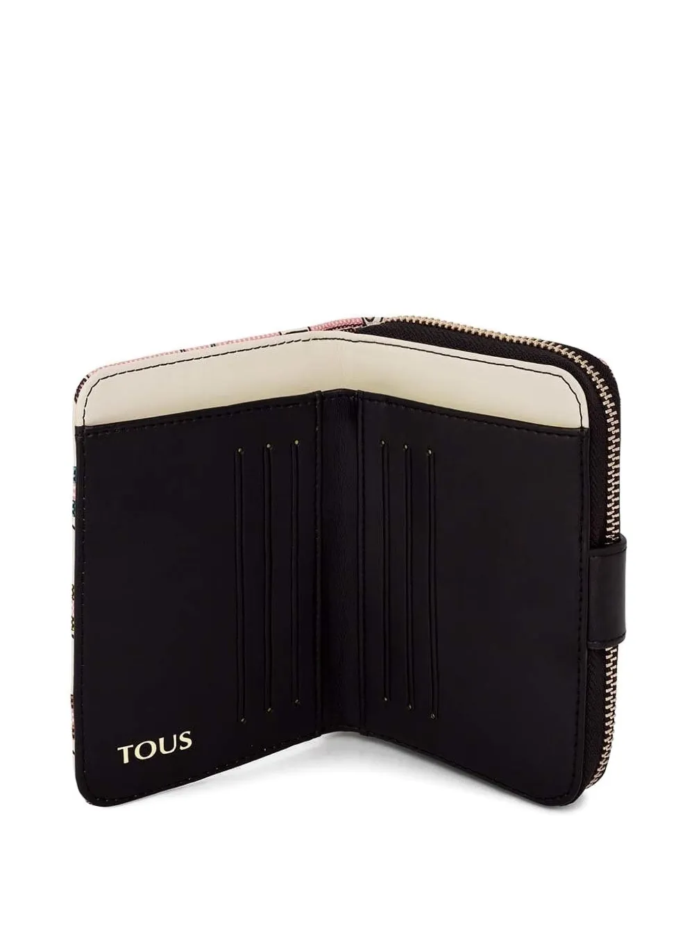 Tous New Dubai Saffiano Zip-around Wallet In Pink