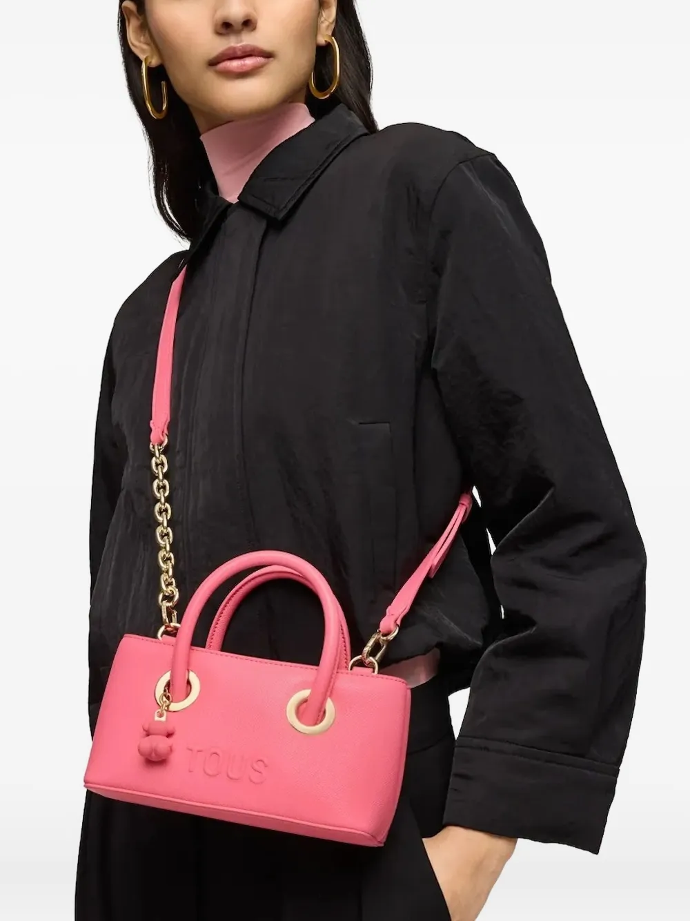 TOUS double-ring satchel Roze