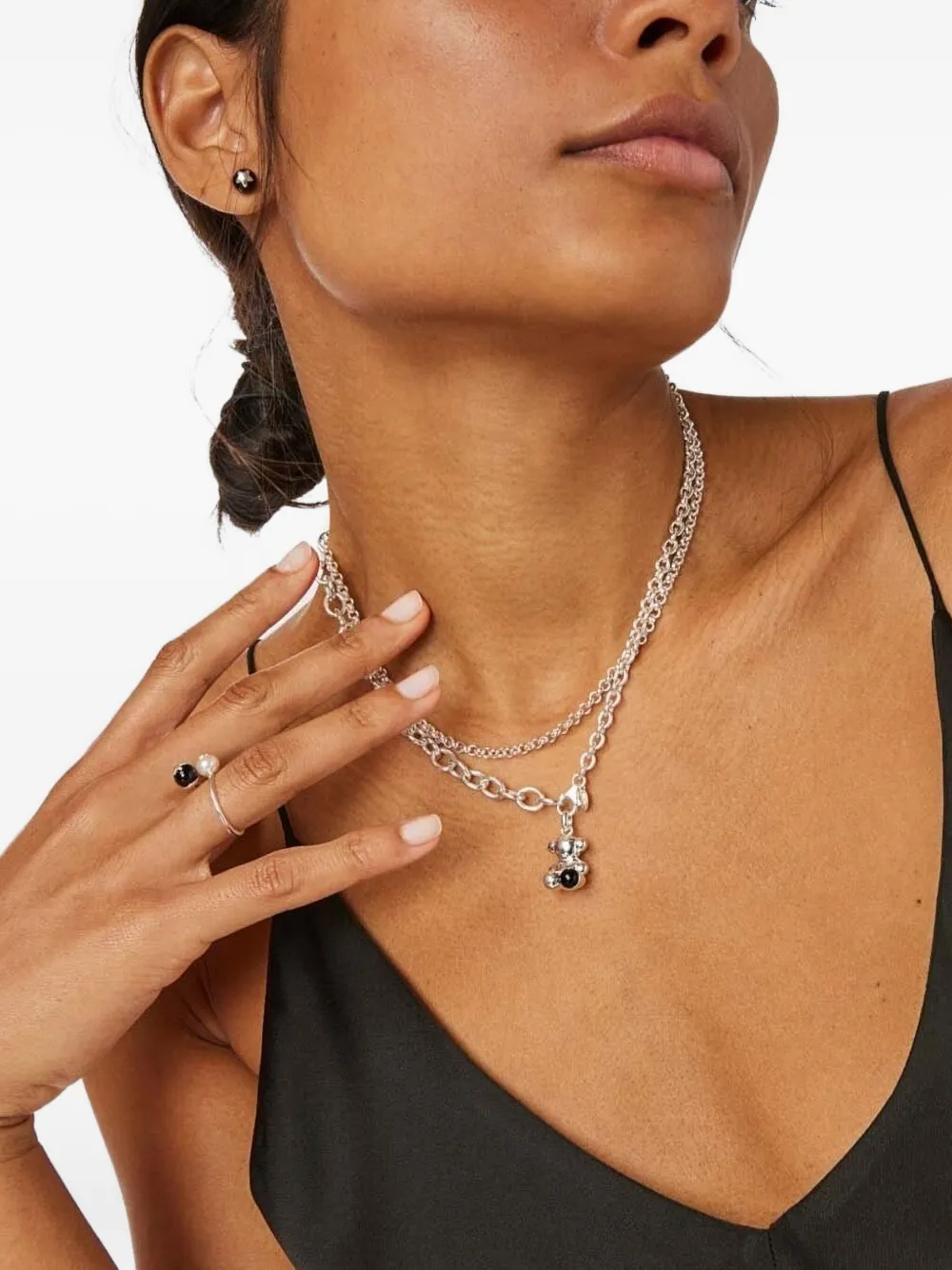 TOUS Bold Bear pendant charm - Zilver