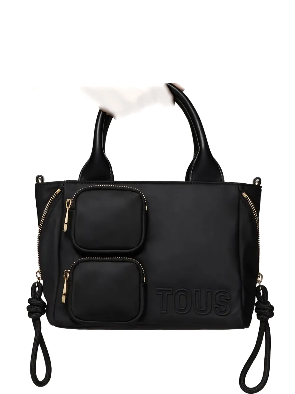 Tous Zip-pocket Tote Bag In Black
