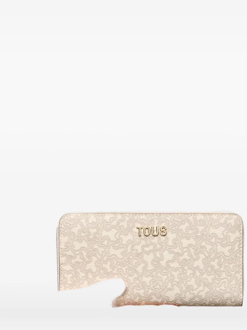 Tous Zip-around Floral Wallet In Neutral