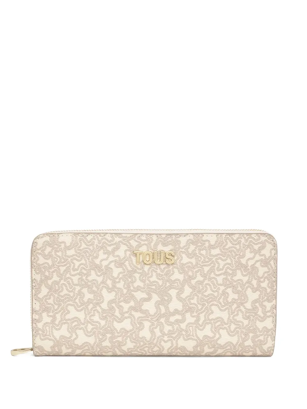 Tous Zip-around Floral Wallet In Neutral