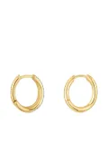 TOUS 18K yellow gold diamond-set hoop earrings