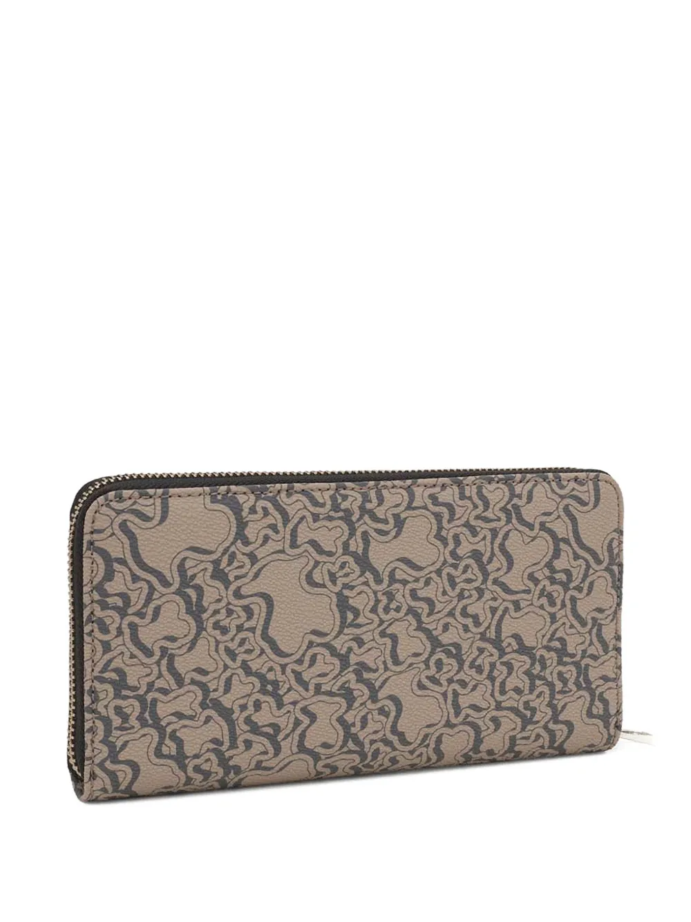 Tous Zip-around Patterned Wallet In Gray