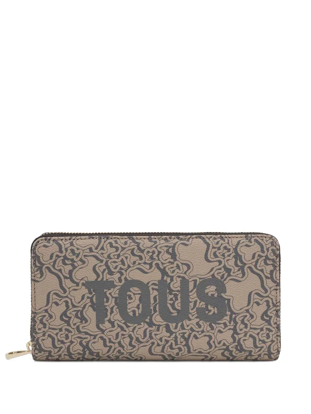 Tous Zip-around Patterned Wallet In Brown