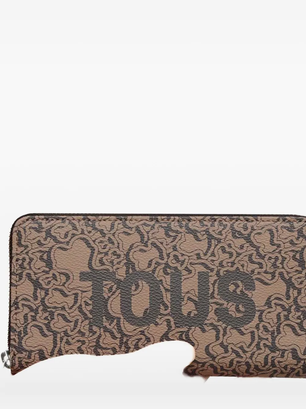 Tous Zip-around Patterned Wallet In Gray