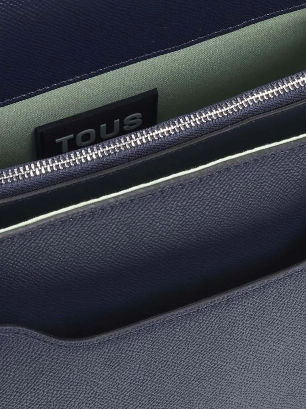 Tous Medium Audree Embossed-logo Satchel In Blue