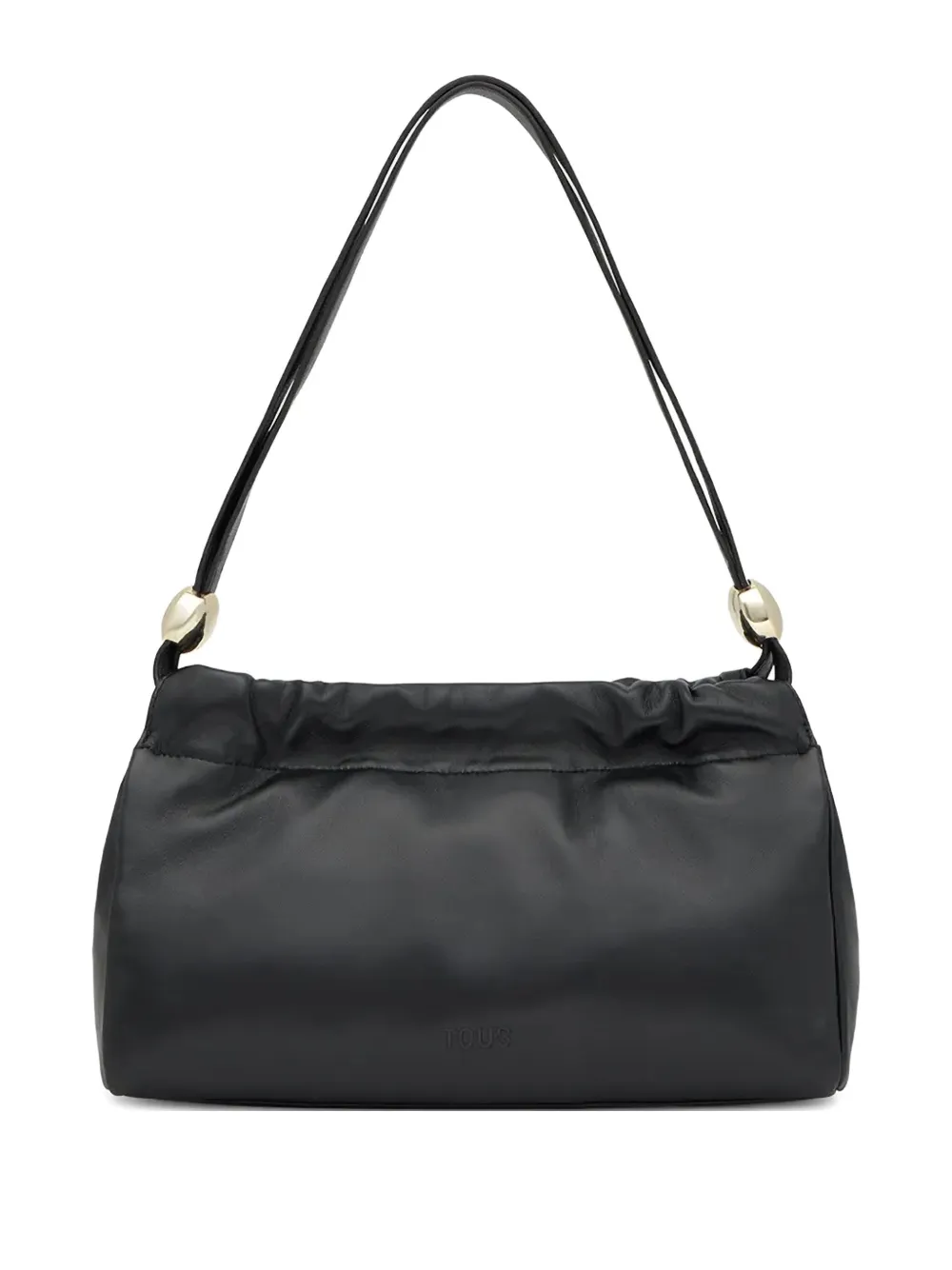 TOUS medium Gloss gathered leather shoulder bag | Black | Image 1