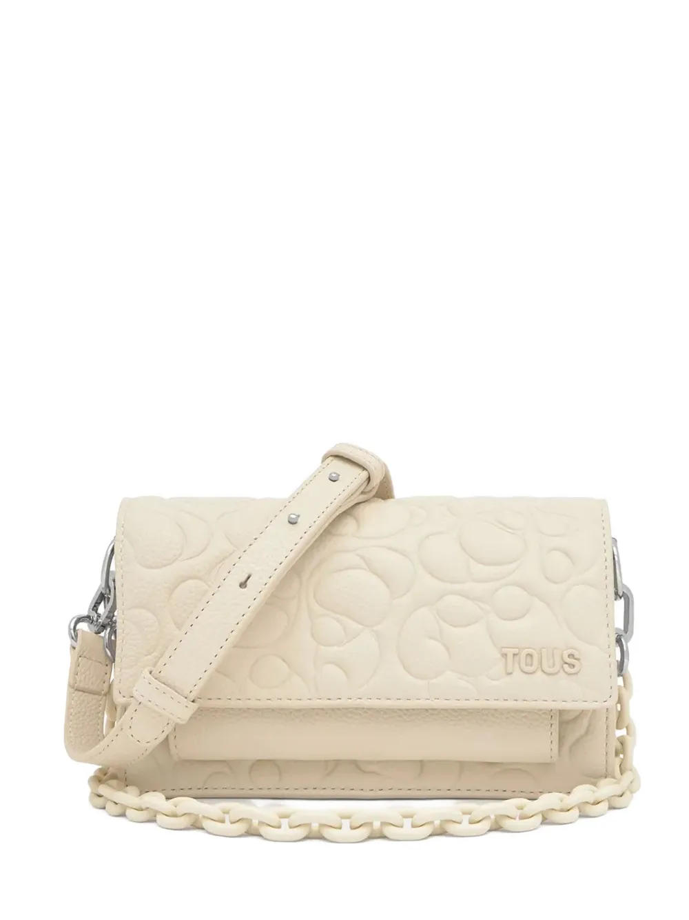 embossed-pattern chain bag