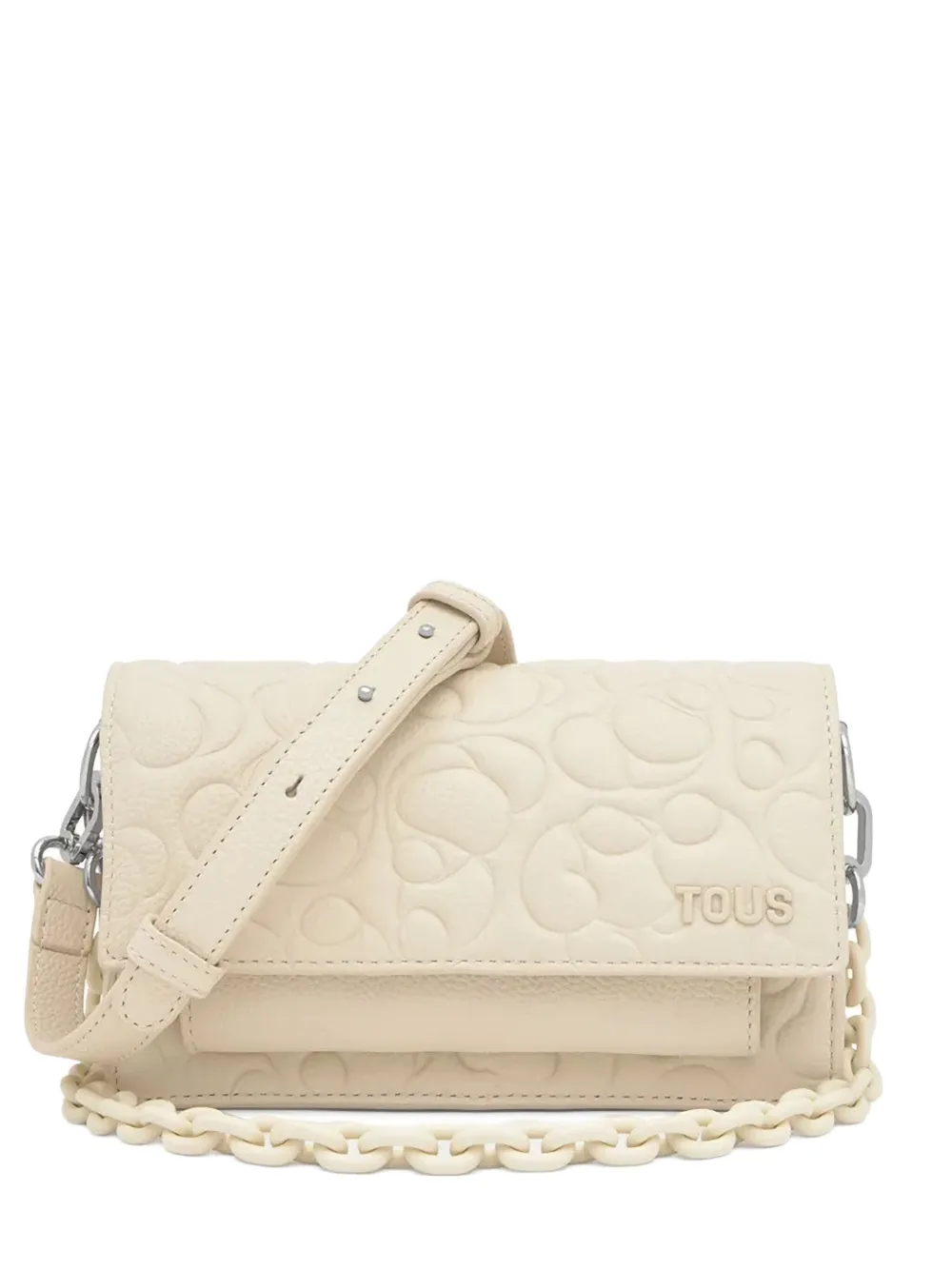 embossed-pattern chain bag