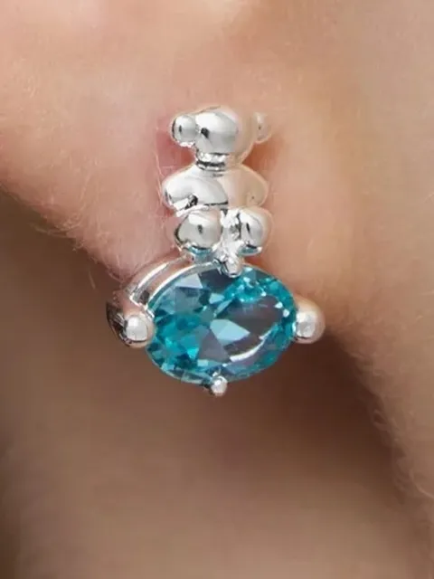 TOUS sapphire bear earrings