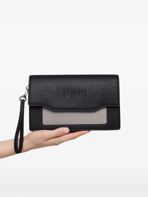 TOUS  Audree Saffiano embossed-panel clutch