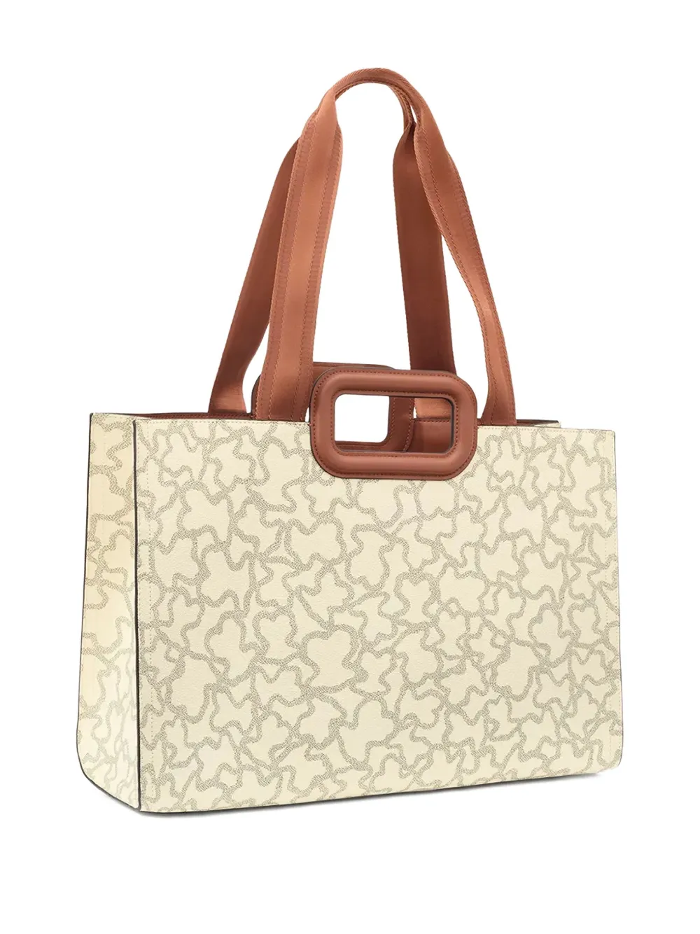 TOUS bear-print top-handle tote bag - Beige