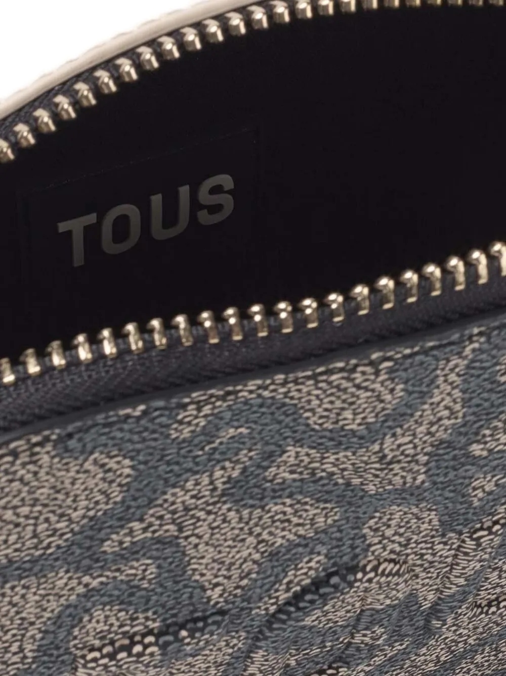 Tous Bear-print Zip-top Satchel In Black