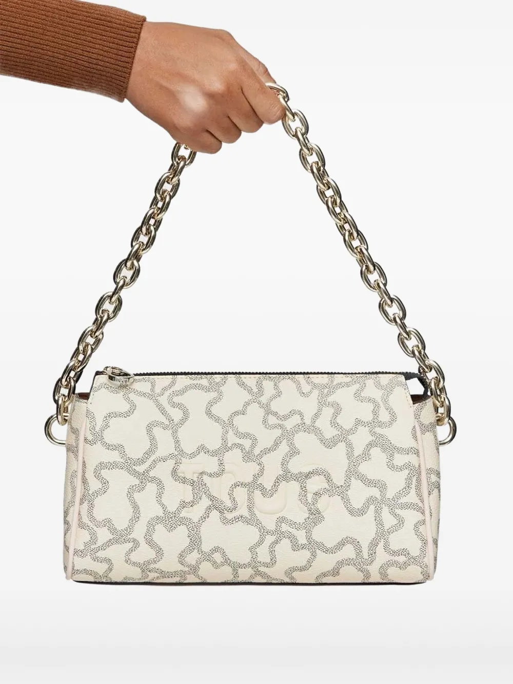 Tous Kaos Chain-strap Logo-print Shoulder Bag In Neutral