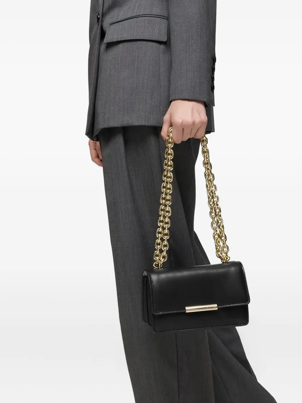 Tous Chain-strap Flap Shoulder Bag In Black