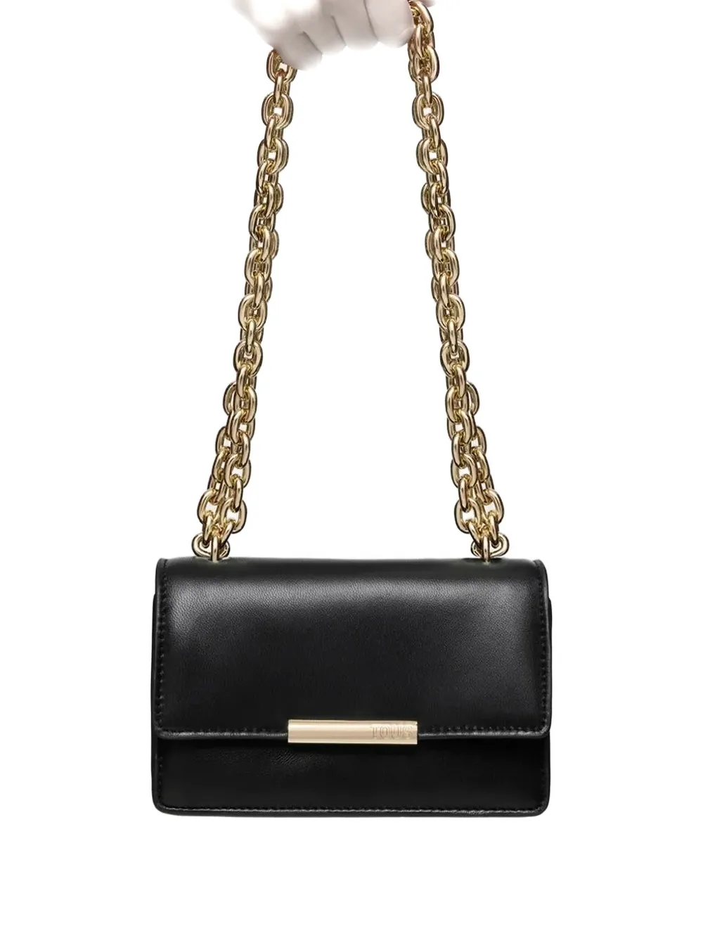Tous Chain-strap Flap Shoulder Bag In Black