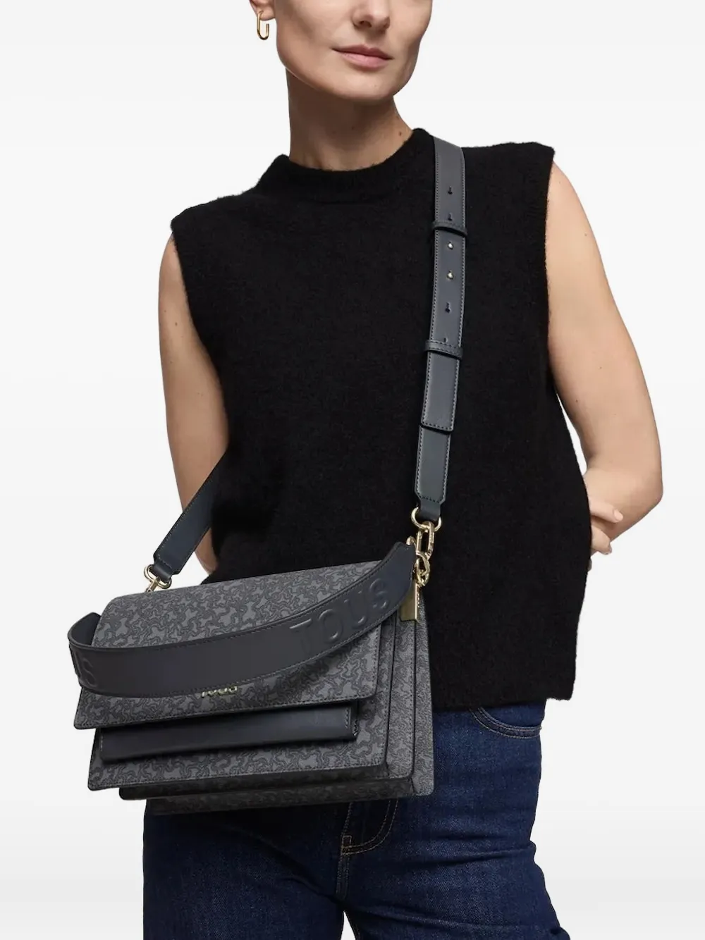 Tous Audree Kaos Shoulder Bag In Gray