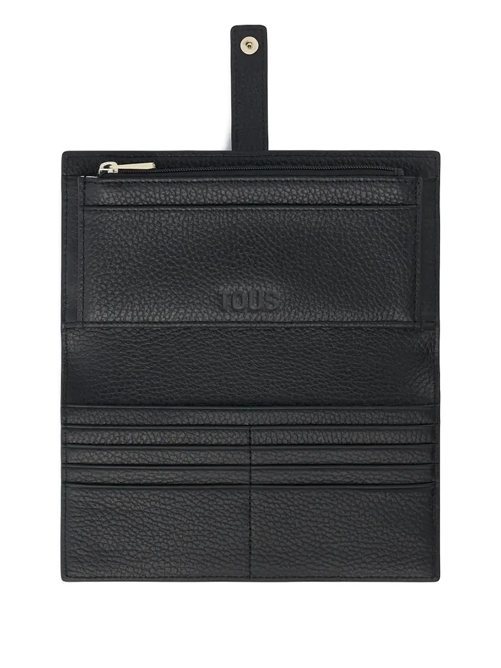 Tous Miranda Embossed-logo Leather Wallet In Black