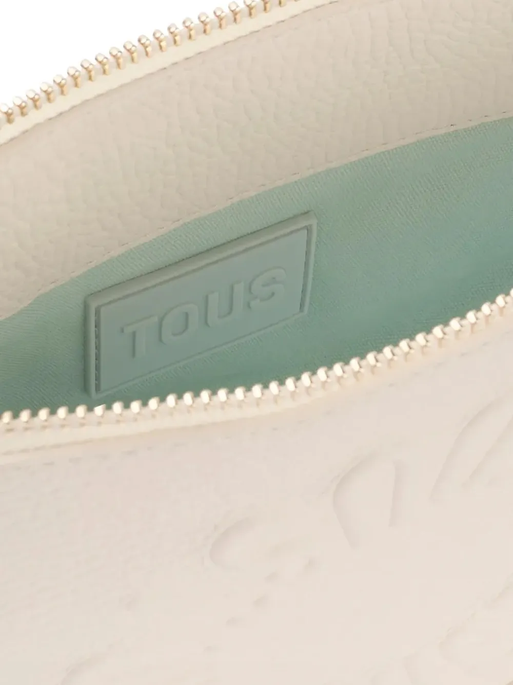 Tous Embossed Half-moon Crossbody Bag In White