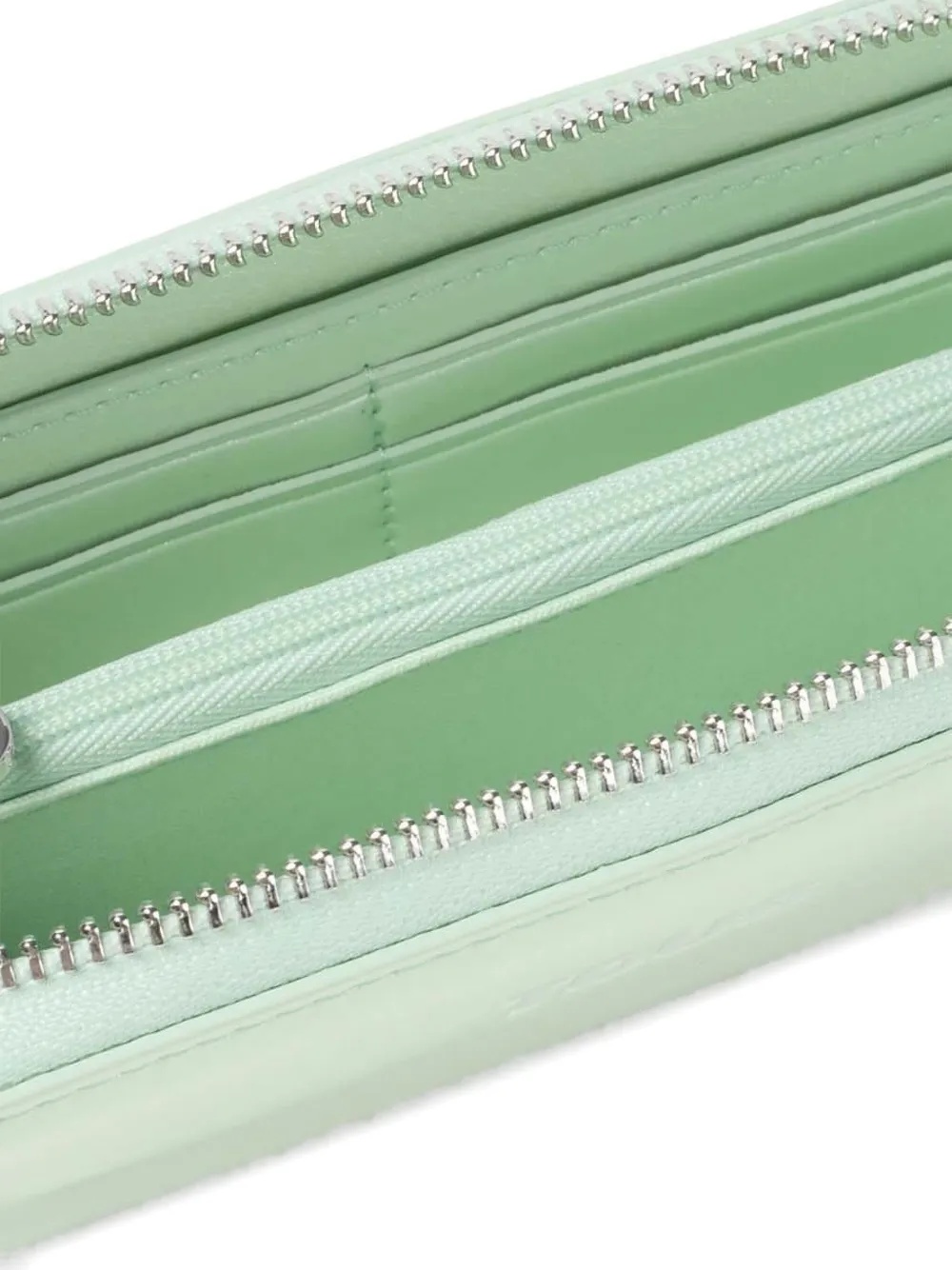 Tous New Dorp Embossed Zip-around Wallet In Green