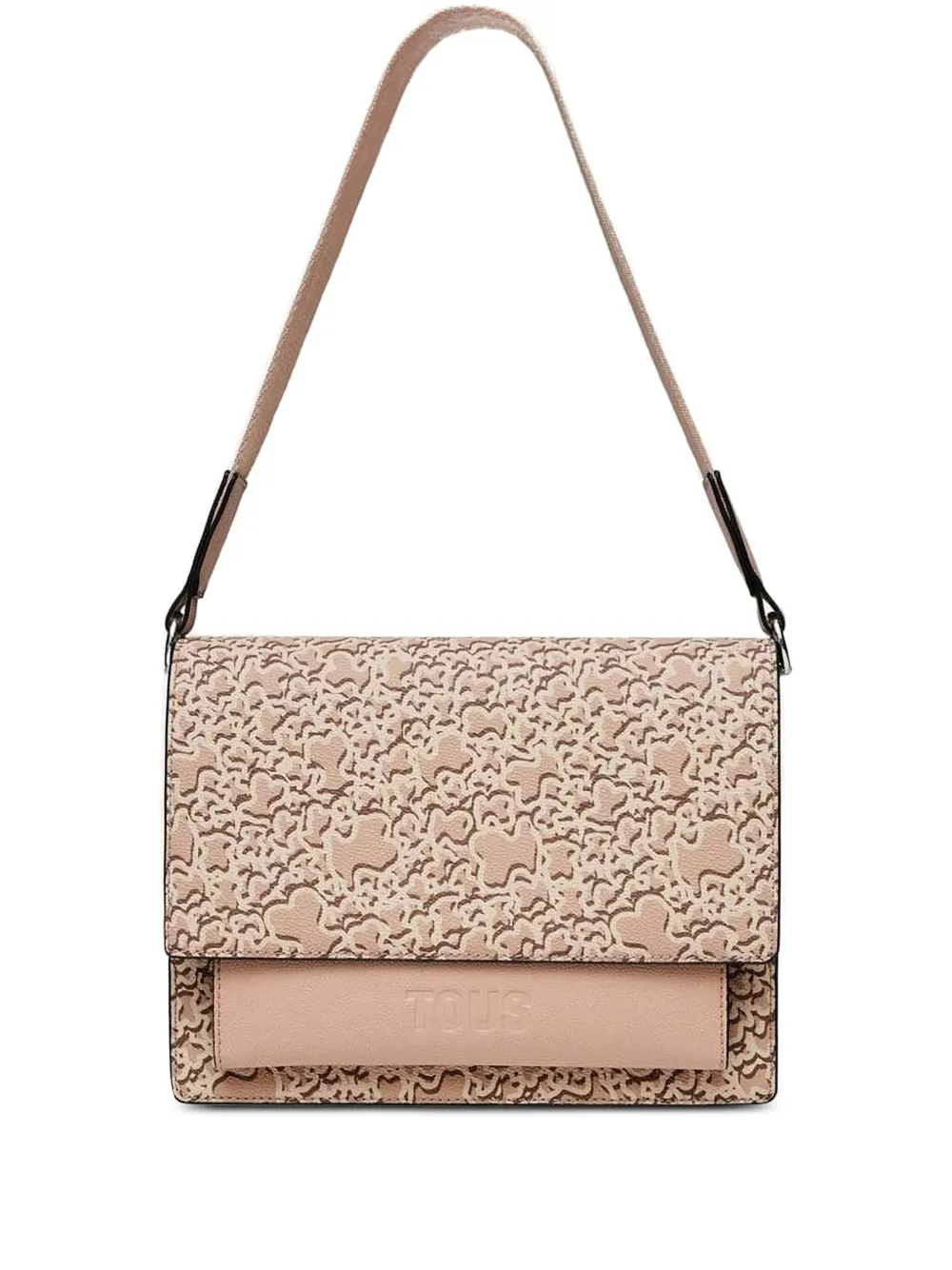 Tous Medium Audree Bear-logo Shoulder Bag In Pink