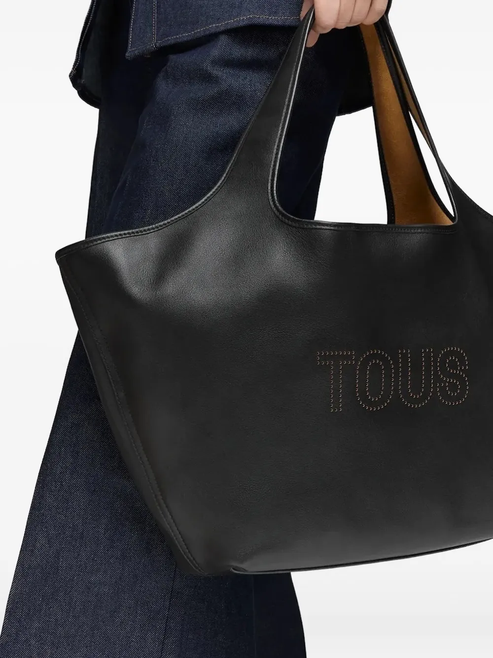 TOUS Grote Lirio shopper met logodetail - Zwart