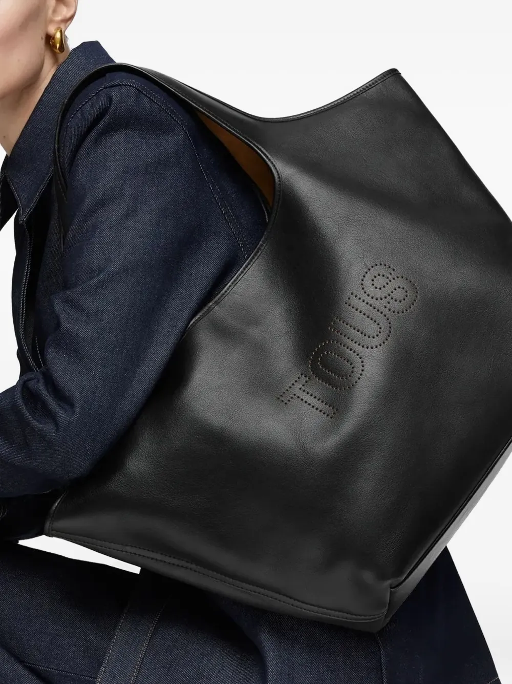 Tous Large Lirio Logo-detail Tote Bag In Black