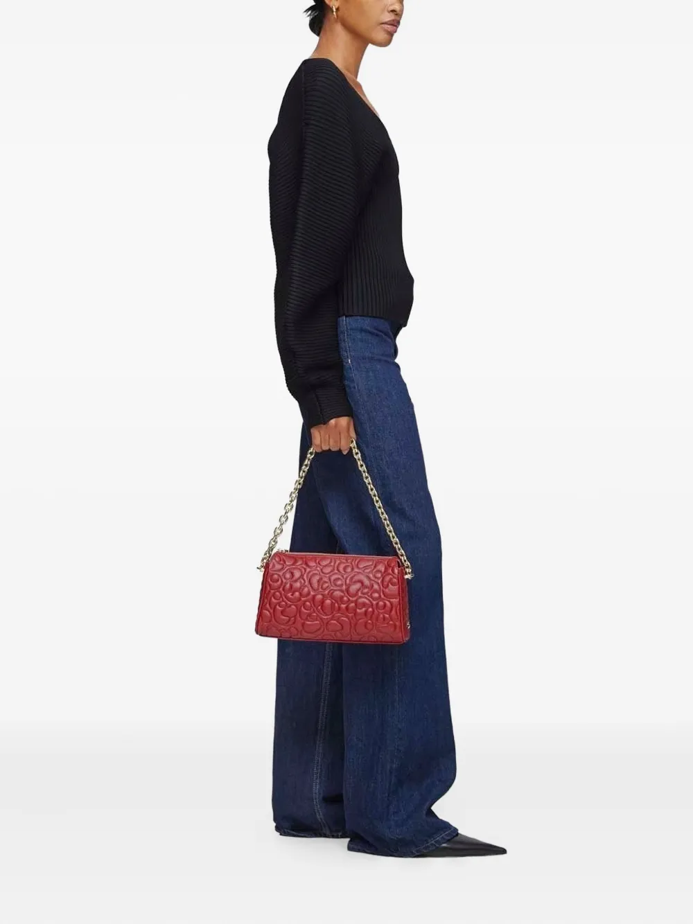 Tous Greta Quilted Chain-strap Satchel In Red