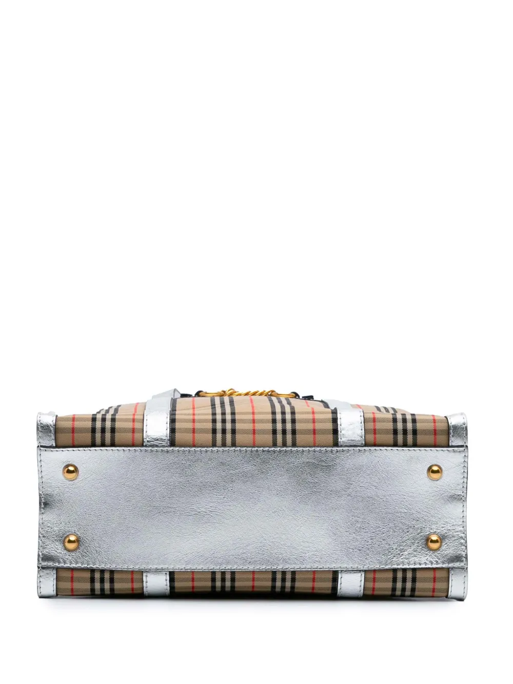 Pre-owned Burberry 2000-2017 Haymarket Check Canvas Knight 1983 Link Tote Bag