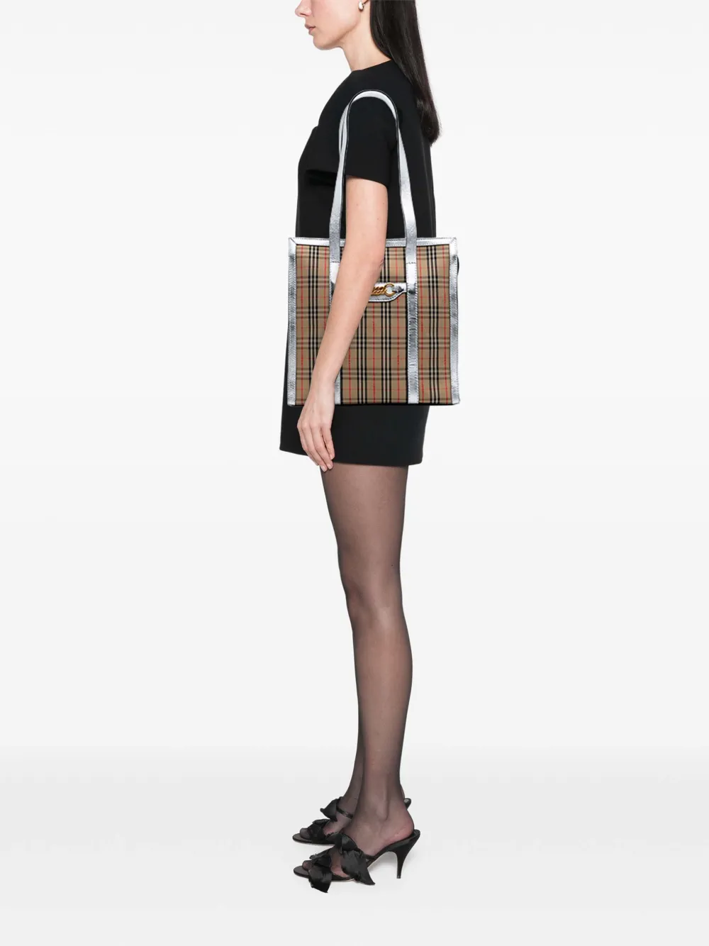 Burberry Pre-Owned 2000-2017 Haymarket Check Canvas Knight 1983 Link tote bag | Pre-Owned | Image 2