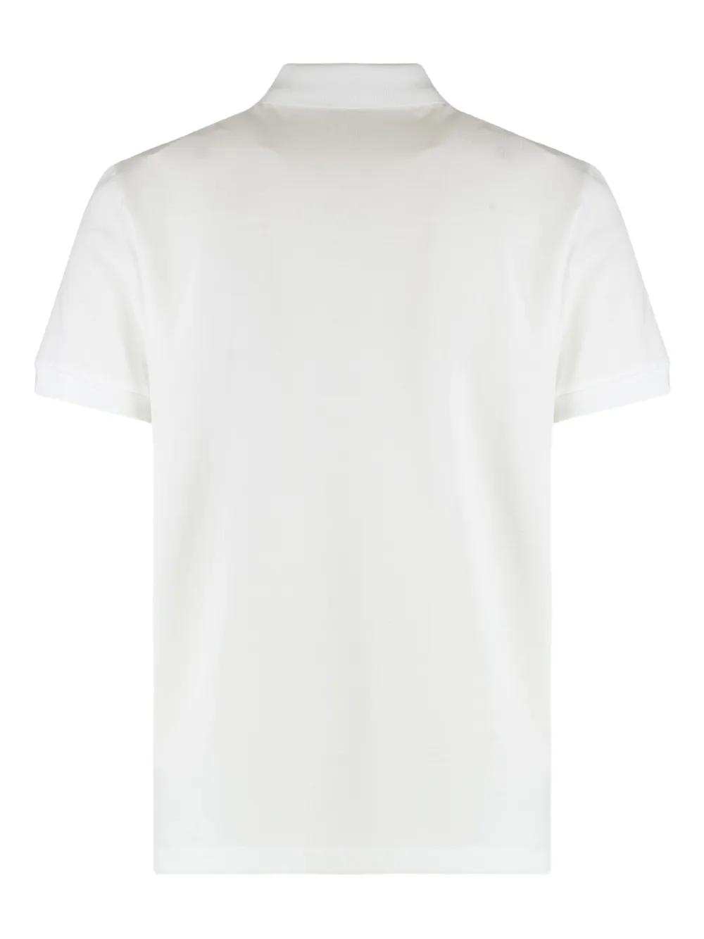 FENDI piqué-weave cotton polo shirt Wit