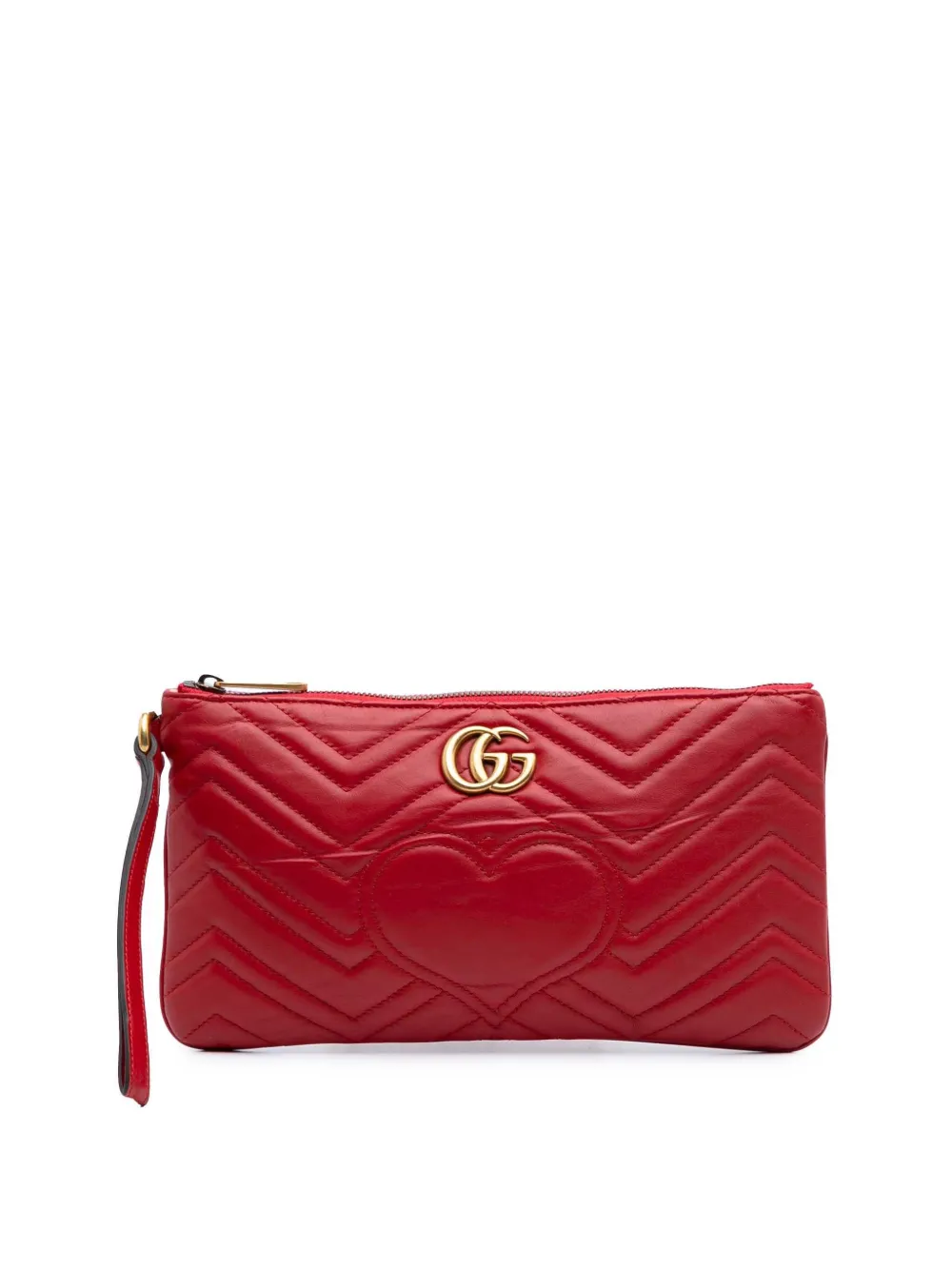 2000-2015 GG Marmont Heart Matelasse Leather clutch bag