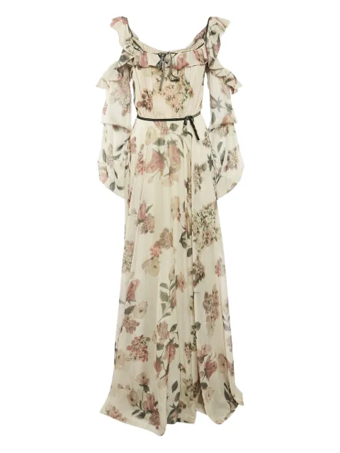 JULEA DOMANI floral ruffled maxi dress