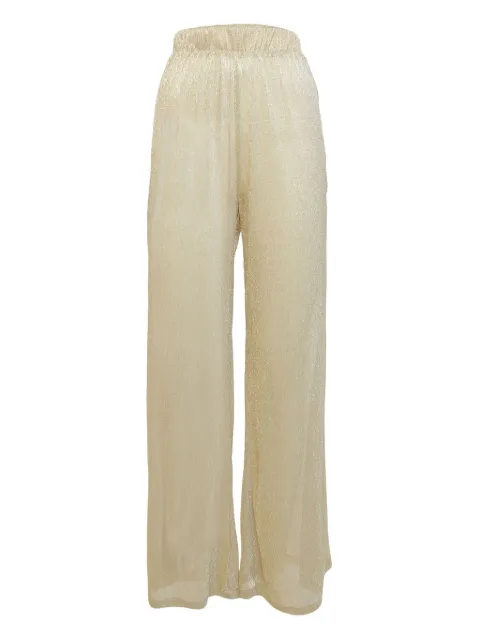 MAJORELLE pantalones palazzo de lurex