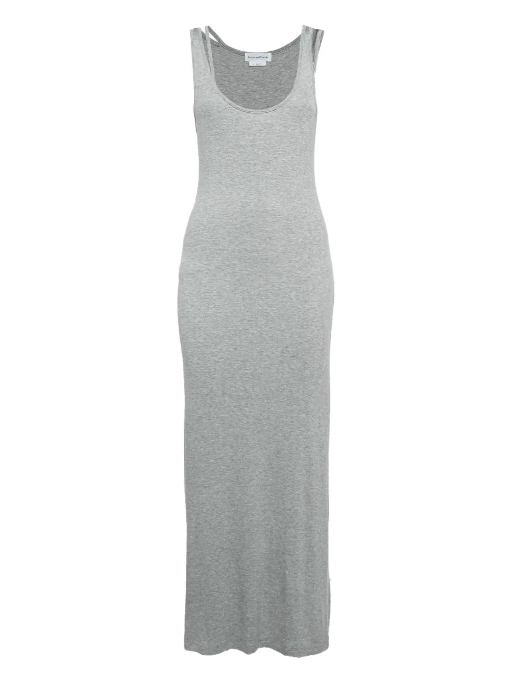LOVERS + FRIENDS shoulder cut maxi dress | Grey | Image 1