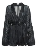 CAMILA COELHO Amelia striped romper - Black