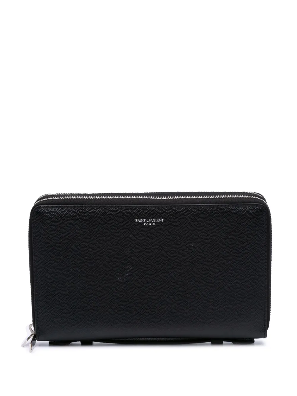 Saint Laurent Pre-Owned 2018 Grain De Poudre Double Zip Around Travel Organizer Wallet long wallets | negro | Image 1