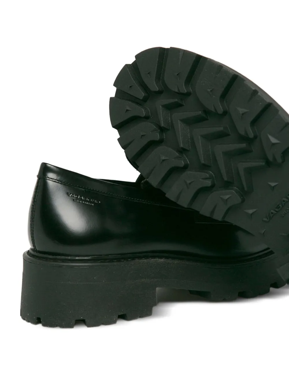 VAGABOND penny-slot platform loafers Black