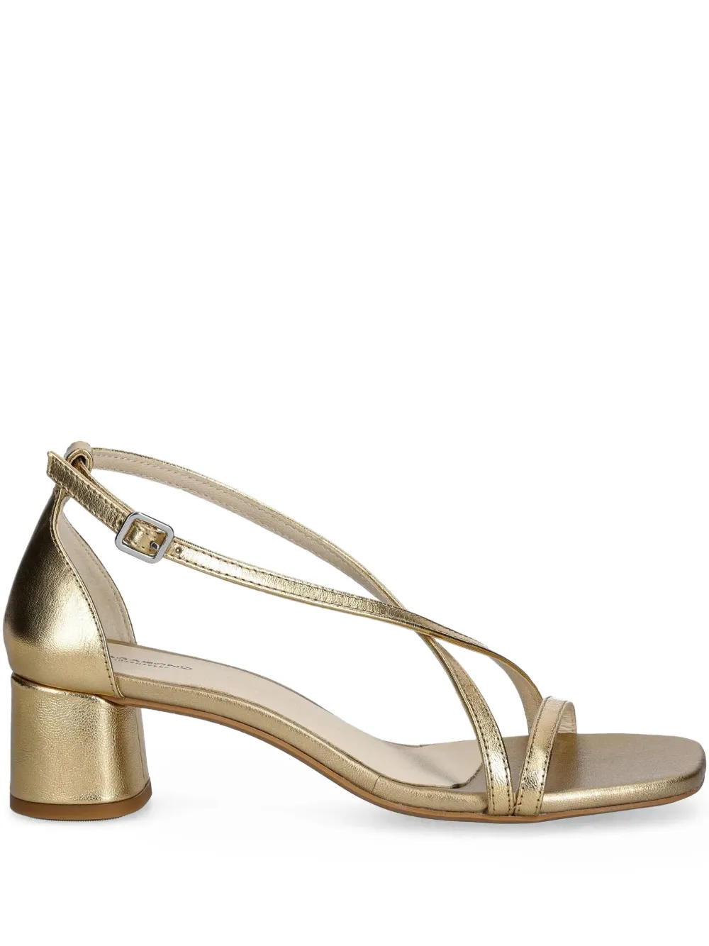 VAGABOND crossover strap block-heel sandals | Gold | Image 1
