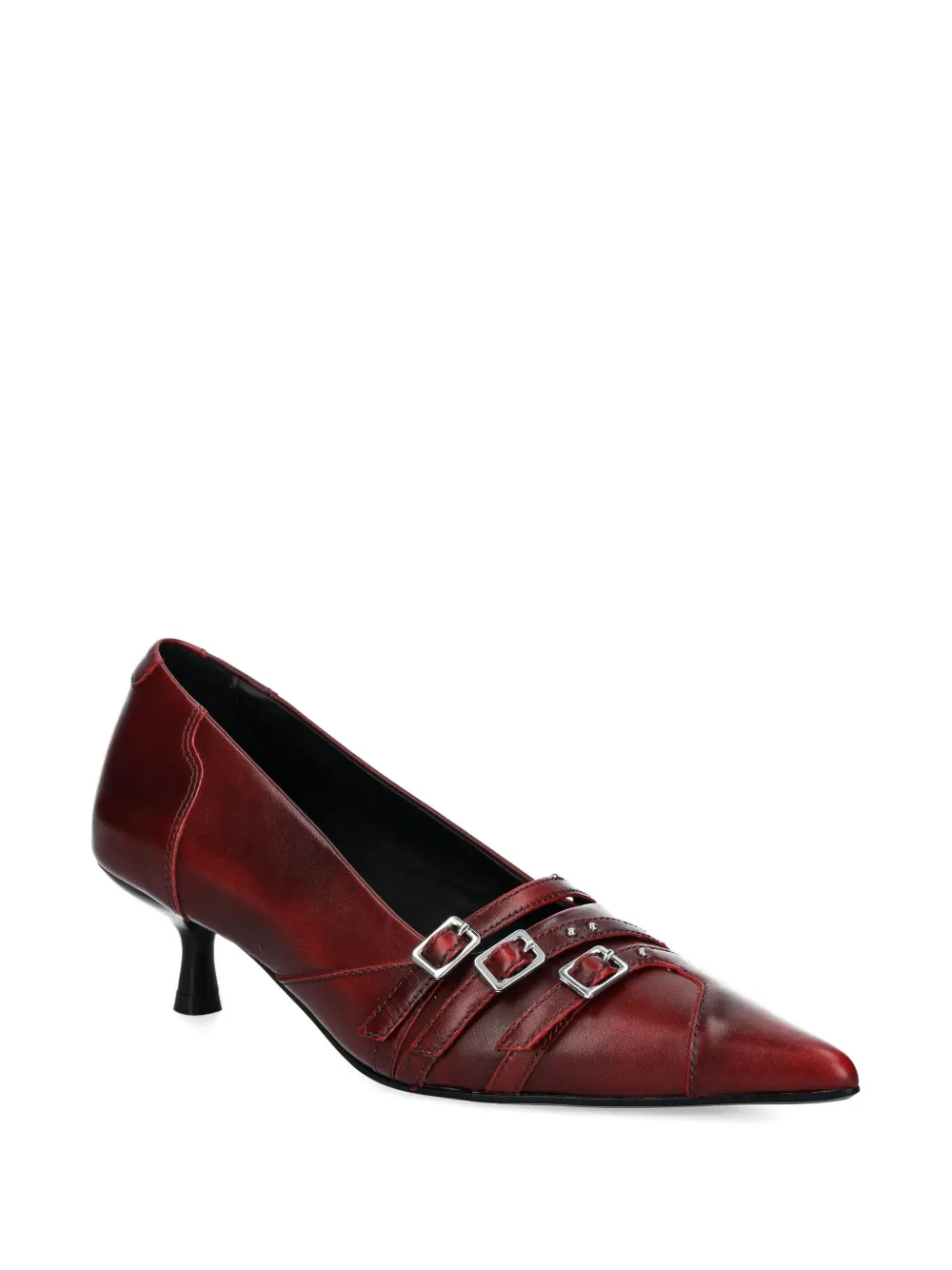 VAGABOND 47mm Lykke pointed-toe buckled pumps Red