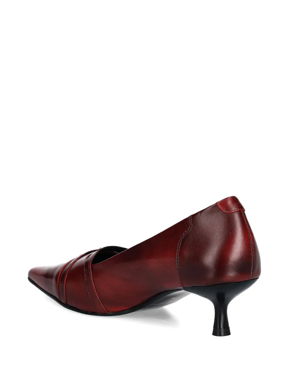 VAGABOND 47mm Lykke pointed-toe buckled pumps Red