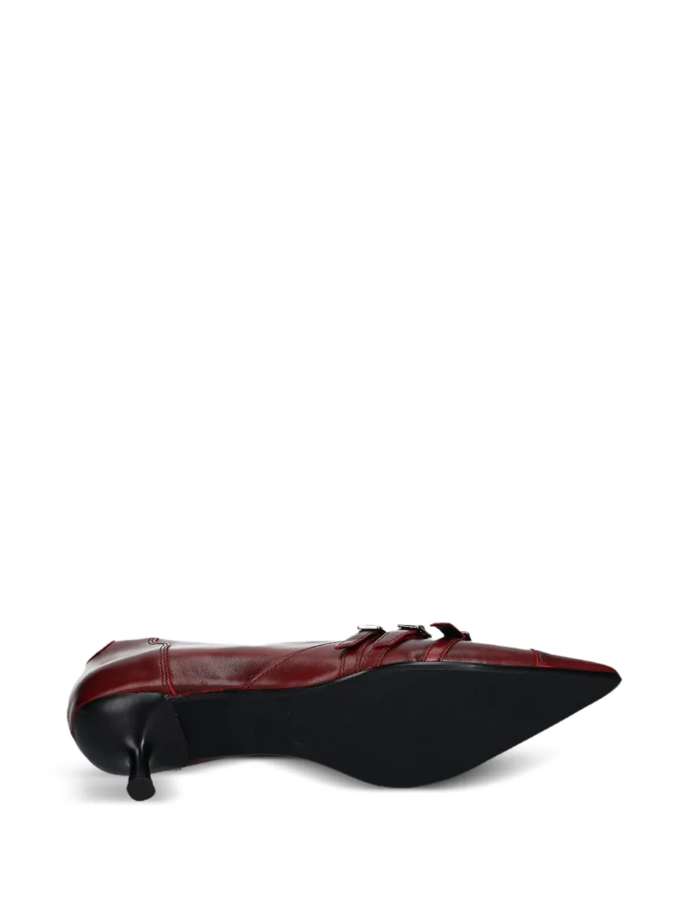 VAGABOND 47mm Lykke pointed-toe buckled pumps Red