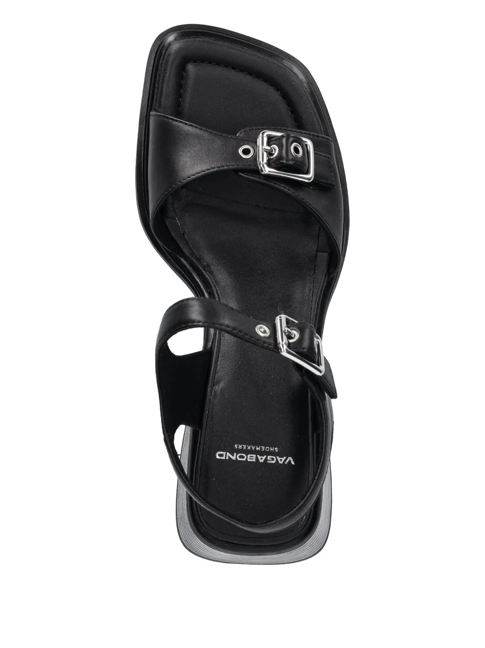 VAGABOND 53mm Ines buckle-detail block-heel sandals Black
