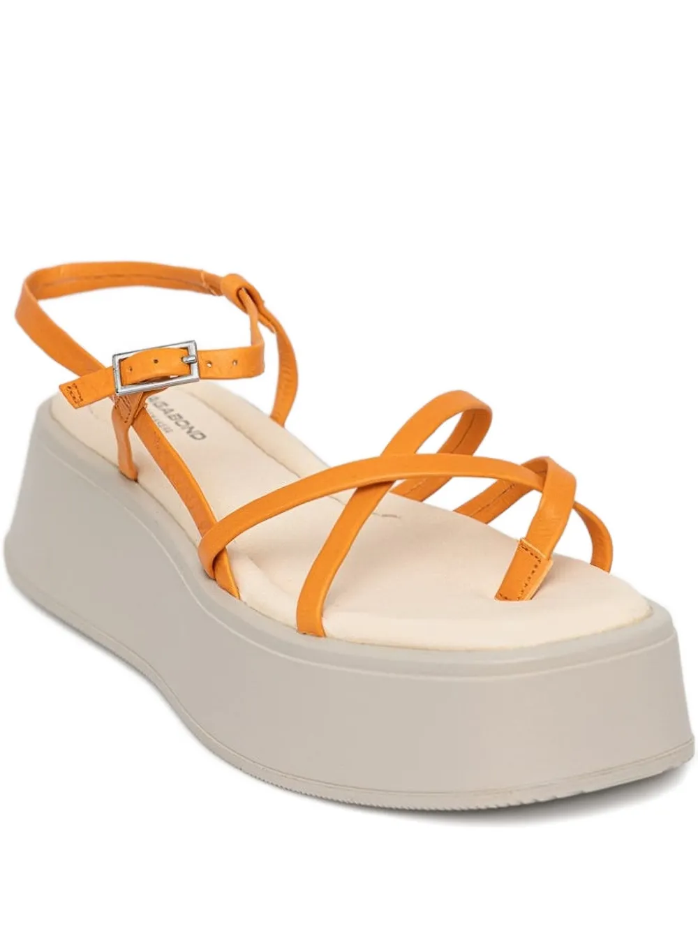 VAGABOND criss-cross strappy platform sandals Orange