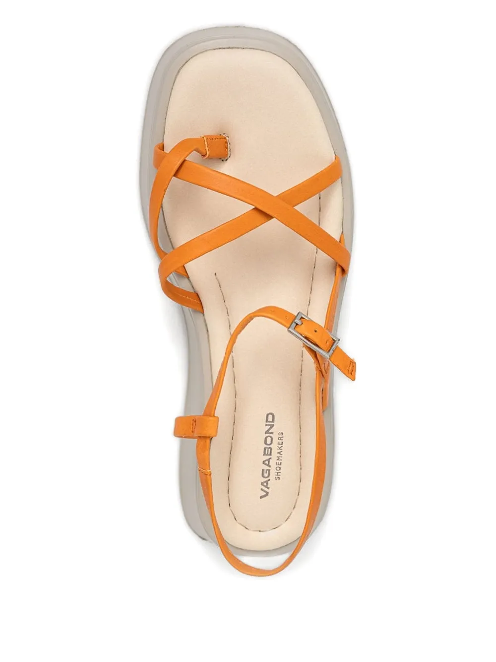 VAGABOND criss-cross strappy platform sandals Orange