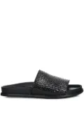 VAGABOND Effie woven leather slides - Black